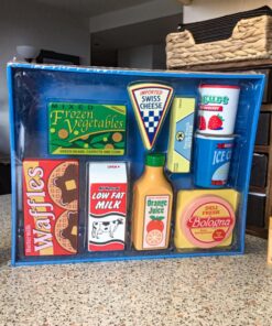 Melissa & Doug Fridge Food Wooden Play Food Set (9 pcs) - Pretend Play Kitchen Accessories, Play Food Sets For Kids Kitchen, Wooden Play Grocery Sets For Kids Ages 3+ 37 81nZexGKKCL