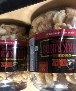 Utz Pork Rinds, Original Flavor - Keto Friendly Snack with Zero Carbs per Serving, Light and Airy Chicharrones with the Perfect Amount of Salt, 18 Ounce (Pack of 2) 18 Ounce (Pack of 2) 48 81nZkFCBriL