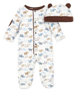 Little Me baby-boys Footie and Hat 3 Months Cute Puppies 11 81nZqli3t4L