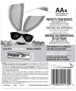 Energizer AA Batteries, Max Double A Battery Alkaline, 4 Count 30 81nZtiU18KL