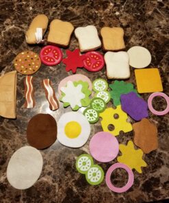 Melissa & Doug Felt Food Sandwich Play Food Set (33 pcs) - Felt Sandwich Play Set For Kids Kitchen, Pretend Play Sandwich, Felt Sandwich Toy For Toddlers Kids Ages 2+,Orange Felt Play Food 47 81nanpeEUqL