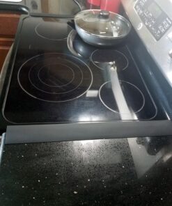 Capparis Kitchen Silicone Stove Counter Gap Cover, Easy Clean Heat Resistant Wide & Long Gap Filler, Seals Spills Between Counter, Stovetop, Oven, Washer & Dryer, Set of 2 (21 Inches, Black) 21 Inches 58 81nbNnOBf9L