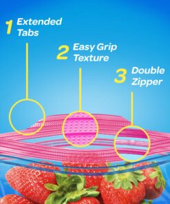 Ziploc Storage Bags, For Food, Sandwich, Organization and More, Smart Zipper Plus Seal, Gallon, 38 Count, Pack of 3 (114 Total Bags) 9 81ncTj3qoL