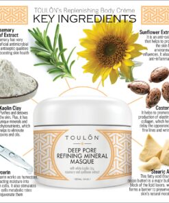 TOULON Kaolin Clay Mask for Face with White Kaolin Mineral Clay. Soft Pure Healing Mask with Minerals to Reduce Wrinkles and Blackheads & Detox Skin - Improve Complexion for Women or Men 33 81nduKMLlqL 1