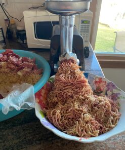 Sunmile SM-G33 Electric Meat Grinder - 1HP 800W Max Power - ETL Stainless Steel Meat Grinder Mincer Sausage Stuffer, Stainless Steel Blade and Plates and 1 Sausage Maker 46 81neVQq1f9L