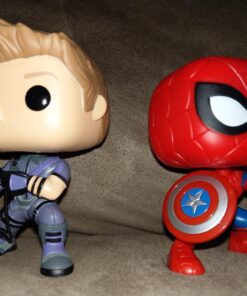 Funko POP Marvel: Civil War Hawkeye Spiderman, Iron Man & Captain America Keychain 35 81nf hd UUL