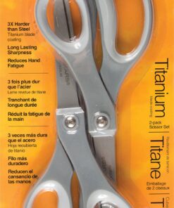 Alternative view of Fiskars Everyday Titanium Adult Scissors 2 Pack, 8 Inch, Gray Softgrip 2-Pack - Gray