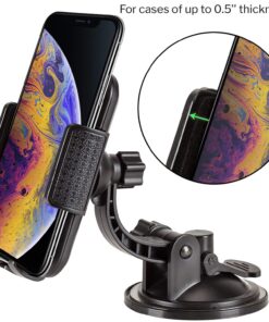 Alternative view of Bestrix Phone Car Holder for Dash & Windshield | Car Phone Holder Mount for Dashboard Compatible with iPhone 11Pro Xr Xs XS MAX X 8 8Plus 7 6Plus Galaxy Note S7 8 9 10 & All Smartphones up to 6.5"