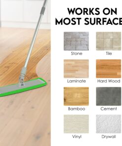 Microfiber Mop Pads 4 Pack - Reusable Washable Cloth Mop Head Replacements Best Thick Spray Wet Dust Dry Flat Velcro Attachment 18" Inch - Cleaning Refill Fits Bona, Bruce, Rubbermaid, Libman + More 1 31 81nl0u9evYL