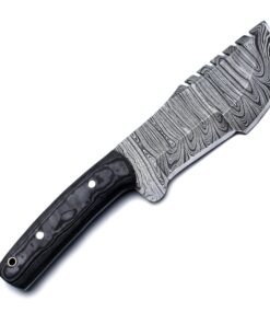 WolfKlinge DCX17-35 Handmade Damascus Steel Hunter, Barbarian Tracker, Sheep Horn Handle, with Cowhide Leather Sheath 11 81nm0Xuy52L