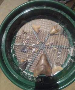 SE 13 1/4 Inch Stackable Classifier Gold Prospecting Pan - 1/8 Inch Stainless Steel Mesh Sifting Pan, Green Pans 26 81nob1dtT6L