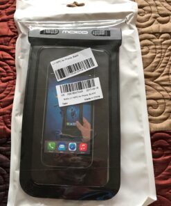 MoKo Waterproof Phone Pouch Holder, Cellphone Case Dry Bag with Lanyard Armband Compatible with iPhone 14 13 12 11 Pro Max, Samsung S21/S20/S10, Black 35 81np7cFYZtL