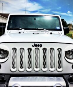 Opall Black Bezels Front Light Headlight Angry Bird Style Trim Cover for Jeep Wrangler JK JKU Rubicon Sahara 2007-2018, not for JL 27 81nqPBDEa2L