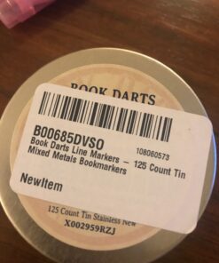 Book Darts Line Markers - 125 Count Tin Mixed Metals Bookmarkers Original Version 49 81nsDn09UL