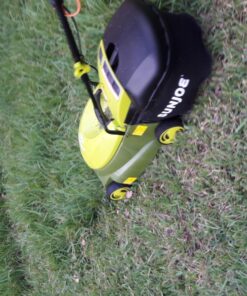 Sun Joe MJ401E 14-Inch 12-Amp Electric Lawn Mower w/Collapsible Handle for Storage, 3-Position Height Control, 10.6-Gallon Bag, Green Original Version 41 81nu7qc45CL