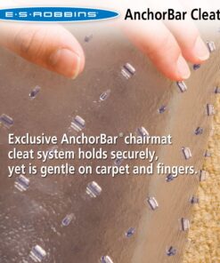 ES Robbins EverLife Anchor Bar Lipped Vinyl Chair Mat for High Pile Carpet, 45 by 53-Inch, Clear 14 81nvH0UfDhL