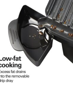 Hamilton Beach Steak Lover's Electric Indoor Searing Grill, Nonstick 100 Square, Stainless Steel (25331), Black and Stainless, Medium Serving 32 81nvPfhPrVL