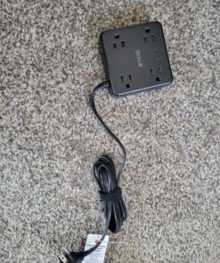 TROND Power Strip Surge Protector - Flat Plug Extension Cord, 8 Widely-Spaced Outlets, 4 USB Charger(1 USB C Port), 5FT Ultra Thin Cord, 1440J, Flat Wall Plug, Desk Charging Station for Travel, Black 5 FT-1 USB C 63 81nx5Gqy2WL