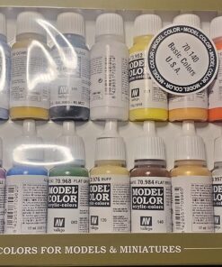 Vallejo Basic USA Acrylic Colors Paint Set, 17ml, Assorted Colors, 0.57 Fl Oz (Pack of 16) 41 81nyCALKbuL