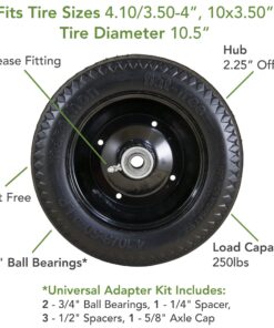 Universal Fit 00210, Flat Free, Hand Truck All Purpose Utility Tire, 4.10/3.50-4" 32 81nyQkXDNqL