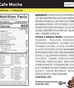 Soylent Cafe Mocha Meal Replacement Shake,  Ready-to-Drink Plant Based Protein Drink, Contains 20g Complete Vegan Protein and 1g Sugar, 14oz, 12 Pack 14 Fl Oz (Pack of 12) 15 81nyawkuQEL