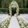 HEALON White Wedding Aisle Runner (100 Feet x 3 Feet) — Includes Pull String for Indoor or Outdoor Weddings, Prom and Parties (Wave) Wave 100ft*3ft 27 81o1Kc6hllL
