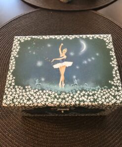 Jewelkeeper Girl's Musical Jewelry Storage Box with Twirling Fairy Blue and White Star Design, Swan Lake Tune 24 81o1oXGPY6L