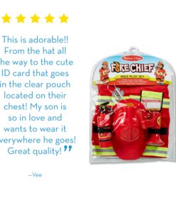 Melissa & Doug Fire Chief Role Play Costume Dress-Up Set (6 pcs) Standard Packaging 26 81o2ayTrBzL 1
