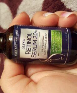 Retinol Face Serum by Pure Body Naturals - Retinol Serum with Witch Hazel, Myrtle Oil, and Ginseng - Age-Defying Wrinkle Cream and Dark Spot Corrector for Eye, Skin, and Face Wrinkles - 1 Fl Oz 1 Pack 19 81o5 BU2QnL