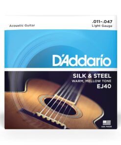 D'Addario Silk & Steel Acoustic Guitar Strings - EJ40-6 String - Warm, Mellow Tone - Light, 11-47 6-String 11 81o5FlL 9RL