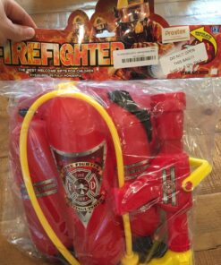 Prextex Fireman Backpack Water Guns for Kids w/Fire Hat | Water Toys Big Water Gun | Super Fast Squirt Water Blaster| All Ages Kids & Adults | Play Range Water Gun for Pool Party Favors Includes fireman hat 49 81o9Ma mKQL 2