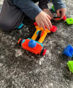 Battat- Bristle Blocks- STEM Interlocking Building Blocks- 50 pc Playset- Developmental Toys for Toddlers & Kids- Basic Builder Bucket- 2 Years + 50 pcs 32 81o9qGeZipL