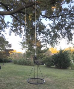Sorbus Saucer Tree Swing- Kids Outdoor Disc Round Swing - 40" Heavy Duty 220lbs Seat- Easy Install Flying Saucer Web Circle Swing- Perfect for Gift,Playground, Birthday, Xmas, IndoorOutdoor Tire Swing Net Seat 40 Inch 32 81oBBiYFFOL