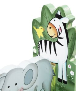 Fantasy Fields - Sunny Safari Animals Thematic Set of 2 Sturdy Wooden Bookends for Kids - Non-Toxic, Water-Based Paint, Giraffe and Elephant, Blue 19 81oBLzgYTL