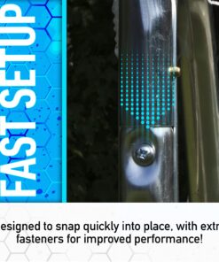 Franklin Sports Competition Soccer Goals - Backyard Portable Steel Soccer Goals - Adult + Youth Soccer Goal with Net + Ground Stakes Included - Multiple Sizes + Colors Non-Folding 12' x 6' Silver 22 81oC9xkGMpL