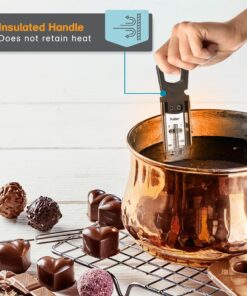 Candy Thermometer Deep Fry/Jam/Sugar/Syrup/Jelly Thermometer with Hanging Hook Cooking Thermometer Food Thermometer Quick Reference Temperature & Pot Clip Silver 24 81oDPfCboJL