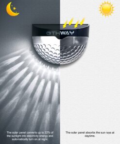 OTHWAY Solar Fence Post Lights Wall Mount Decorative Deck Lighting, Black, 4 Packs 31 81oDpgL34iL