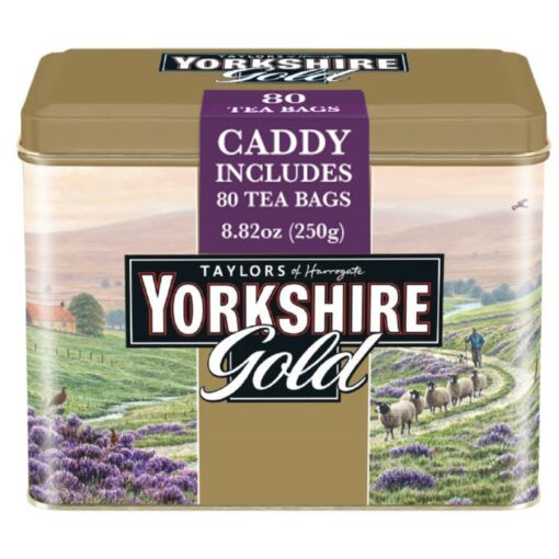 Taylors of Harrogate Yorkshire Gold Tin, 80 Teabags. 80 Count (Pack of 1)