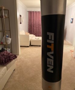 FITVEN Freestanding Punching Bag with Boxing Gloves Heavy Boxing Bag with Suction Cup Base for Adult Kids - Men Stand Kickboxing Bag Black or Silver white 29 81oHoak3aJL