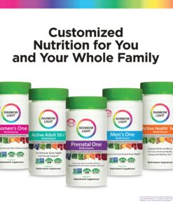 Rainbow Light Multivitamin for Men, Vitamin C, D & Zinc, Probiotics, Men's Multivitamin Provides High Potency Immune, Heart, & Liver Support, Non-GMO, Vegetarian, 120 Tablets 32 81oI y3klNL 1