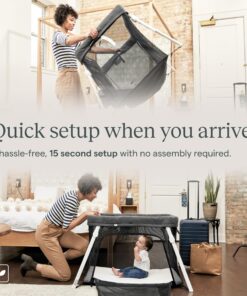 Guava Lotus Travel Crib with Lightweight Backpack Design | Certified Baby Safe Portable Crib | Folding Play Yard with Comfy Mattress for Babies & Toddlers | Compact Baby Travel Bed 31 81oJ31U3ruL