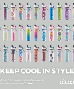 O2COOL Mist 'N Sip Misting Water Bottle 2-in-1 Mist And Sip Function With No Leak Pull Top Spout Sports Water Bottle Reusable Water Bottle - 20 oz (Patriot) American Flag 15 81oJYkWCSIL 1