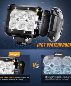 Nilight Led Pods Fog Lights - 18W 1260LM Flood Lights for Off Road, Boats - 2 Year Warranty 27 81oJiRyG9VL