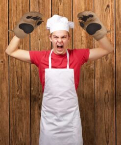 Genuine Fred Bear Hands Oven Mitts - Quality Cotton with Heat Resistant Silicone - Fun & Function Kitchen Gadgets - Funny White Elephant Gift - Great Gift for Home Cooks, Bakers, & Animal Lovers - 21 81oLSH83XUL