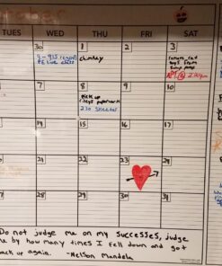 KITLIFE Wet or Dry Erase Jumbo Monthly Wall Calendar – Undated Office Wall Planner – Erasable Whiteboard with Calendar Month and Notes – Easy Mount Adhesive Foam Strips Included, 24 x 36” 14 81oM4iw w L