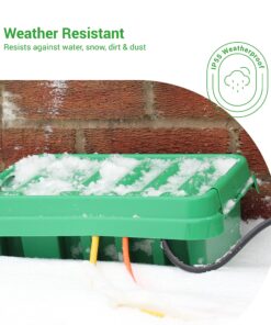 SockitBox – The Original Weatherproof Connection Box – Indoor & Outdoor Electrical Power Cord Enclosure for Timers, Extension Cables, Reels, Transformers, Power Strips, Lights & Tools – Large – Green 23 81oO75pDML 1