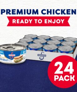 Swanson White Premium Chunk Canned Chicken Breast in Water, Fully Cooked Chicken, 4.5 OZ Can (Case of 24) Original 4.5 OZ Can (Case of 24) 8 81oOUrDWs3L