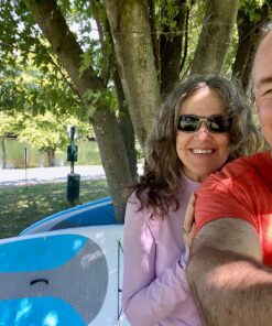 SereneLife Inflatable Stand Up Paddle Board (6 Inches Thick) with Premium SUP Accessories & Carry Bag | Wide Stance, Bottom Fin for Paddling, Surf Control, Non-Slip Deck | Youth & Adult Standing Boat Marine Blue 39 81oOkaE LpL