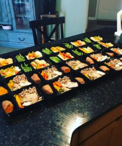 40 Pack - SimpleHouseware 2 Compartment Food Grade Meal Prep Storage Container Boxes (28 ounces) 40 Pack 32 81oPuxKCmL