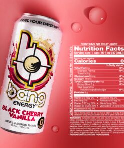 Bang Energy Black Cherry Vanilla, Sugar-Free Energy Drink, 16-Ounce (Pack of 12) 16 Ounce (Pack of 12) 36 81oRb4A3oEL